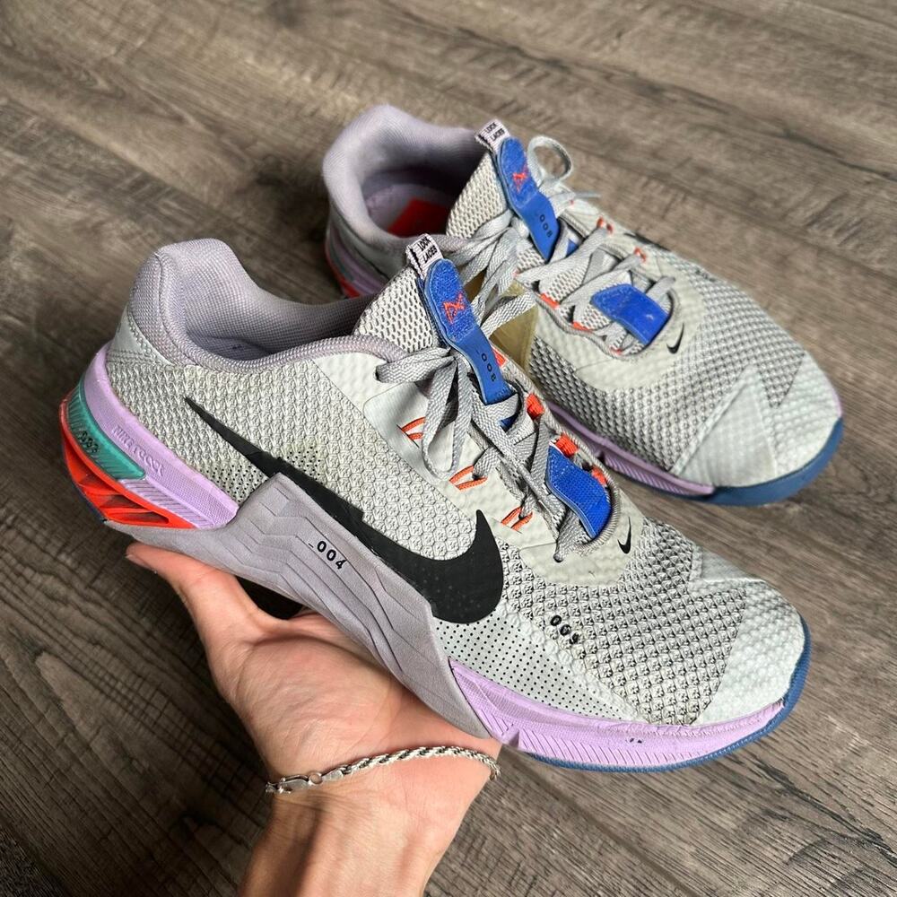 Nike Metcon 7 Grey Purple CrossFit Training React Sneakers